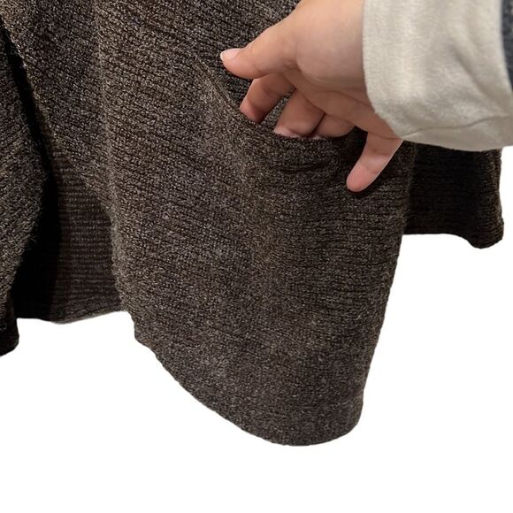 Brown Sweater Cardigan Woman's One Size Coco + Carmen Knit Drop Shoulder Pockets - Picture 5 of 12